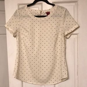 Polka Dot Short Sleeve Blouse